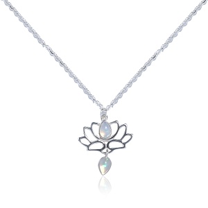 Купить 09-00-0069 Колье Лотос с опалами (Ag 925) в ювелирном